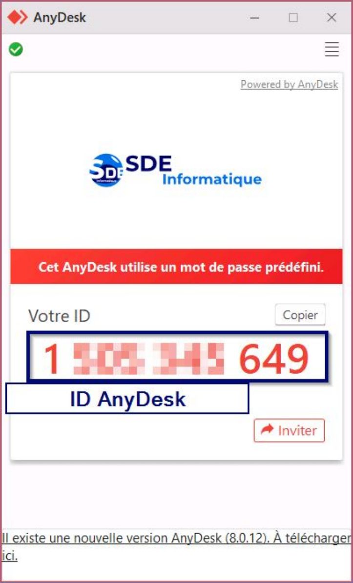 Identifiant sur AnyDesk